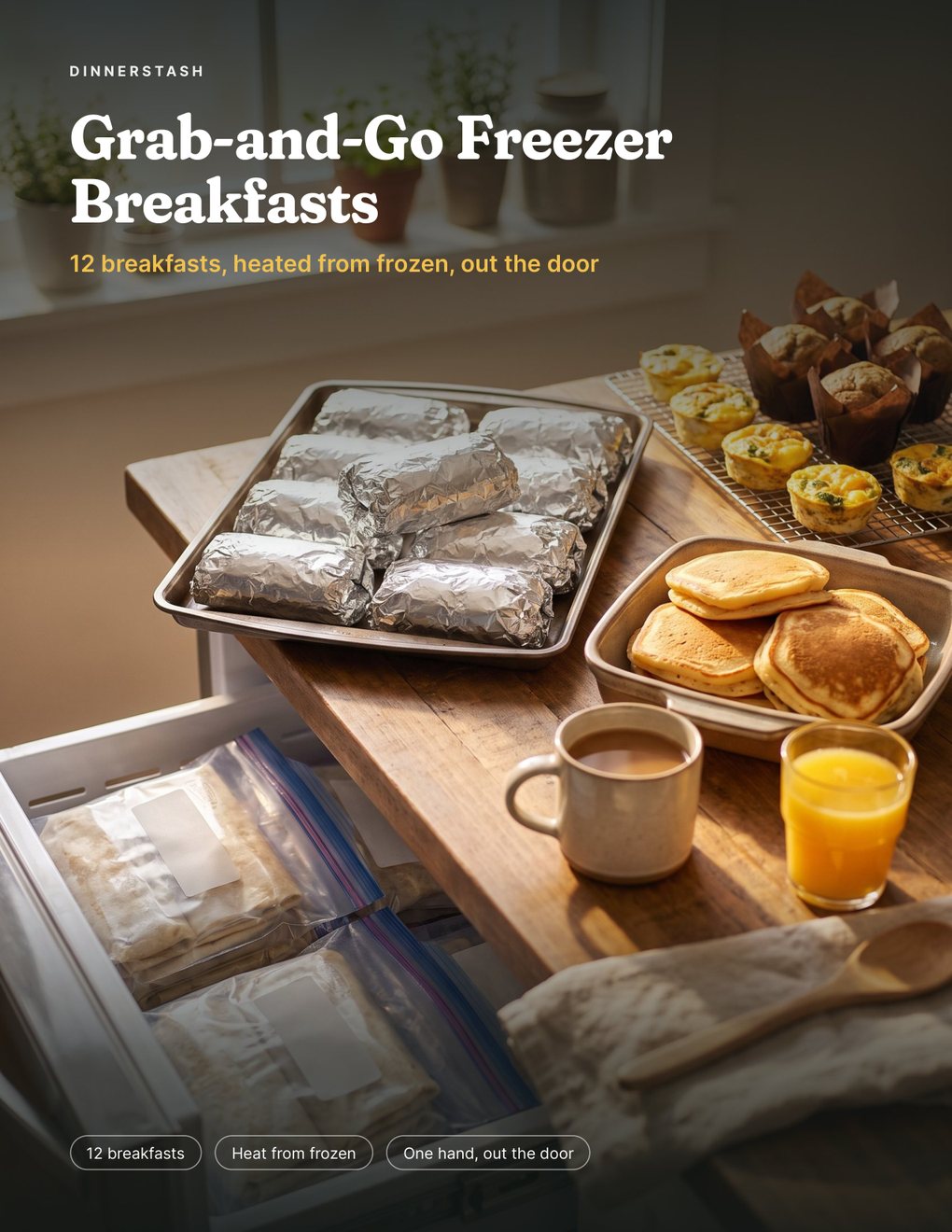 The cover of Grab-and-Go Freezer Breakfasts