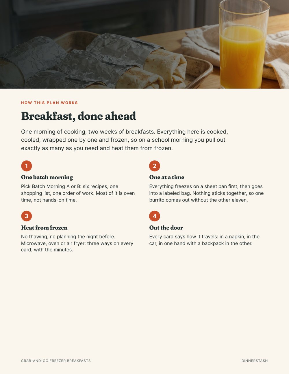 A page from Grab-and-Go Freezer Breakfasts